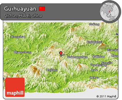 Physical Panoramic Map of Guihuayuan
