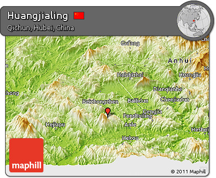 Physical Panoramic Map of Huangjialing