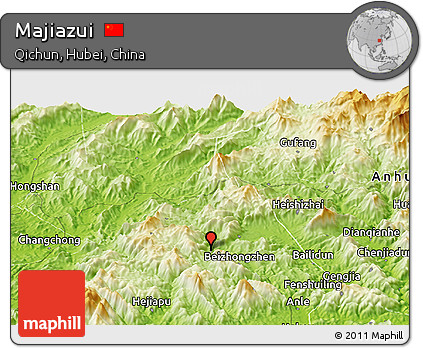 Physical Panoramic Map of Majiazui