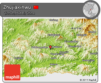 Physical Panoramic Map of Zhujiaxinwu