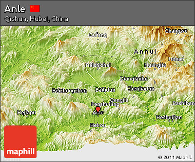 Physical Panoramic Map of Anle