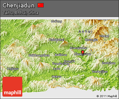 Physical Panoramic Map of Chenjiadun