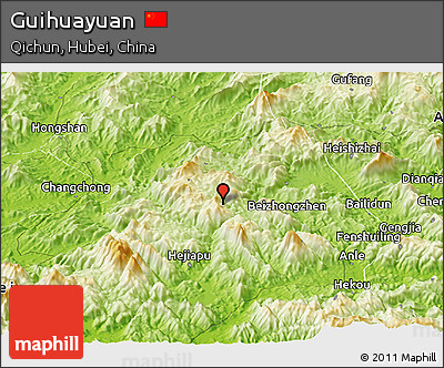 Physical Panoramic Map of Guihuayuan