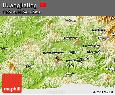 Physical Panoramic Map of Huangjialing