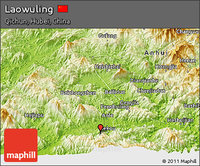 Physical Panoramic Map of Laowuling