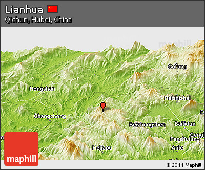 Physical Panoramic Map of Lianhua