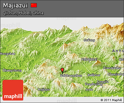 Physical Panoramic Map of Majiazui