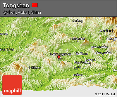 Physical Panoramic Map of Tongshan