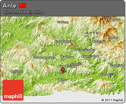 Physical Panoramic Map of Anle