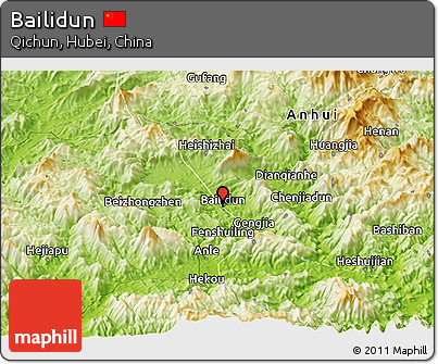 Physical Panoramic Map of Bailidun