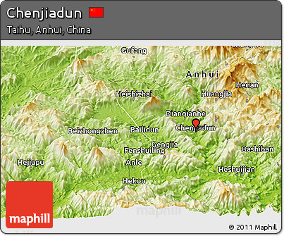 Physical Panoramic Map of Chenjiadun