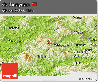 Physical Panoramic Map of Guihuayuan