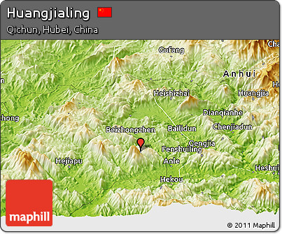 Physical Panoramic Map of Huangjialing