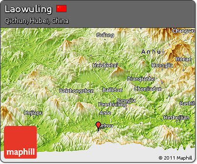 Physical Panoramic Map of Laowuling