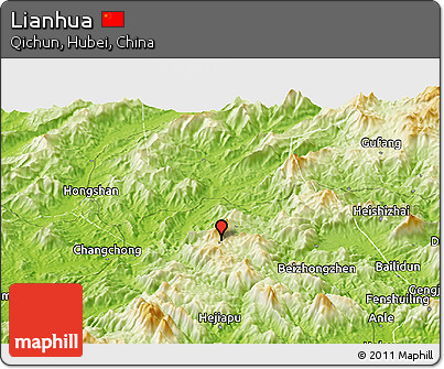 Physical Panoramic Map of Lianhua