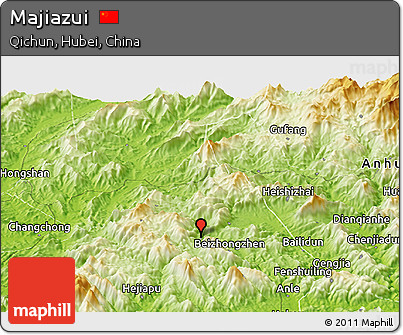 Physical Panoramic Map of Majiazui