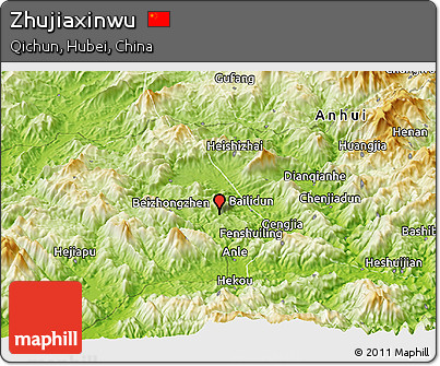 Physical Panoramic Map of Zhujiaxinwu