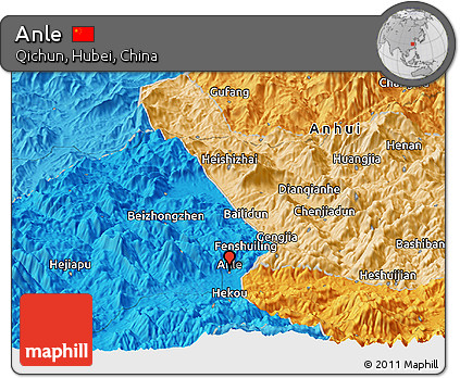 Political Panoramic Map of Anle