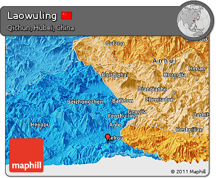 Political Panoramic Map of Laowuling