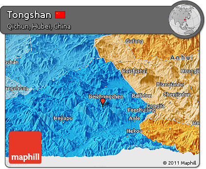 Political Panoramic Map of Tongshan