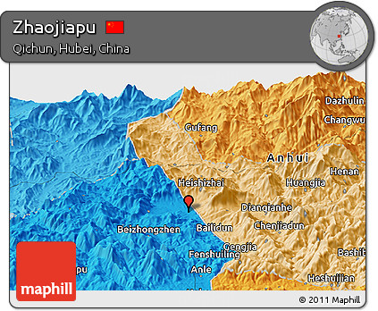 Political Panoramic Map of Zhaojiapu