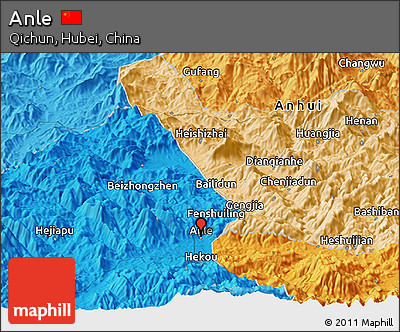 Political Panoramic Map of Anle