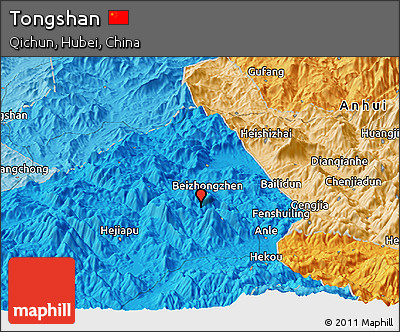 Political Panoramic Map of Tongshan