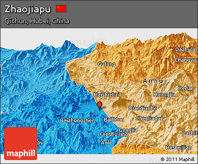 Political Panoramic Map of Zhaojiapu