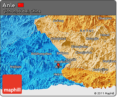 Political Panoramic Map of Anle