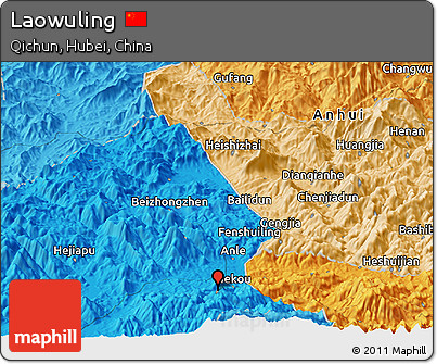 Political Panoramic Map of Laowuling