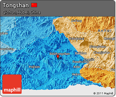 Political Panoramic Map of Tongshan
