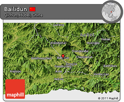 Satellite Panoramic Map of Bailidun