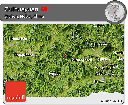Satellite Panoramic Map of Guihuayuan