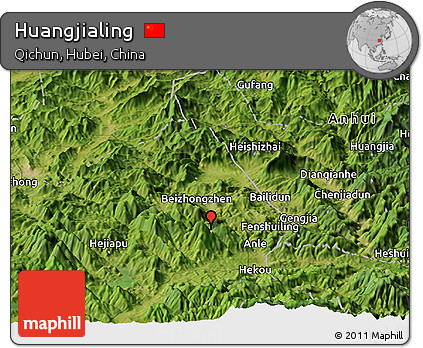 Satellite Panoramic Map of Huangjialing