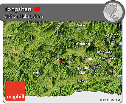 Satellite Panoramic Map of Tongshan