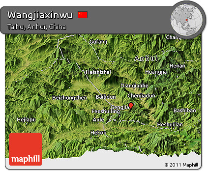 Satellite Panoramic Map of Wangjiaxinwu