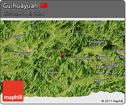 Satellite Panoramic Map of Guihuayuan
