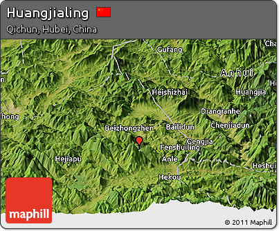Satellite Panoramic Map of Huangjialing