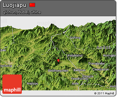 Satellite Panoramic Map of Luojiapu