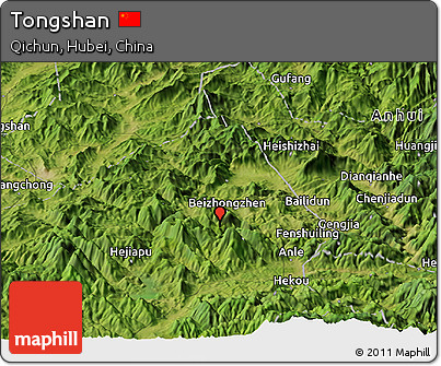 Satellite Panoramic Map of Tongshan