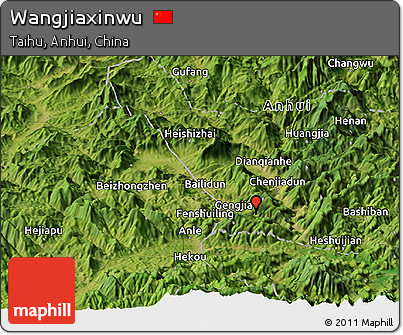 Satellite Panoramic Map of Wangjiaxinwu