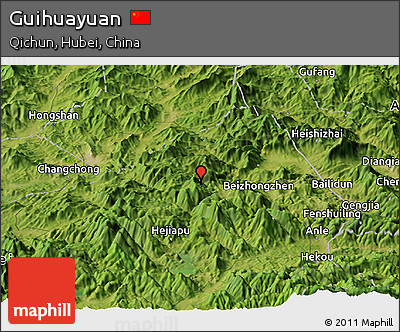Satellite Panoramic Map of Guihuayuan