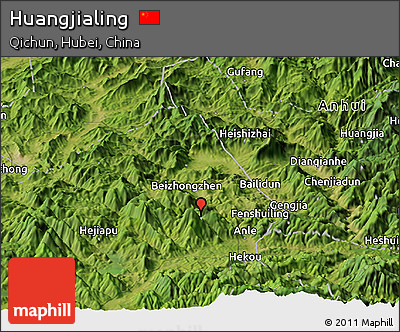 Satellite Panoramic Map of Huangjialing