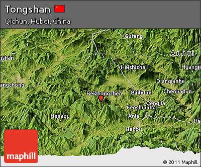 Satellite Panoramic Map of Tongshan