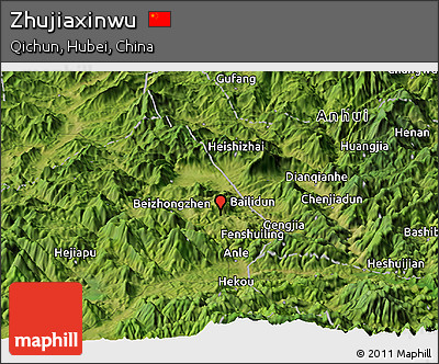 Satellite Panoramic Map of Zhujiaxinwu