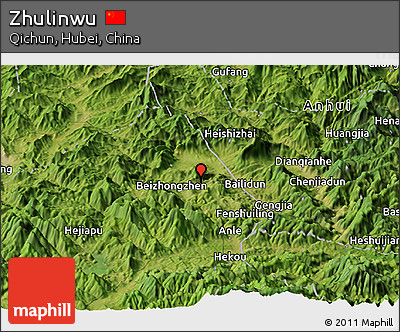 Satellite Panoramic Map of Zhulinwu