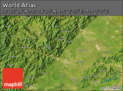 Satellite Map of the Area around 30° 42' 29" N, 116° 31' 30" E