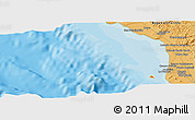 Political Panoramic Map of the area around 30° 42' 29" N, 116° 22' 30" W