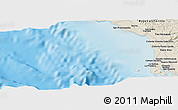 Shaded Relief Panoramic Map of the area around 30° 42' 29" N, 116° 22' 30" W