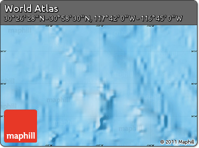 Physical Map of the Area around 30° 42' 29" N, 117° 13' 29" W